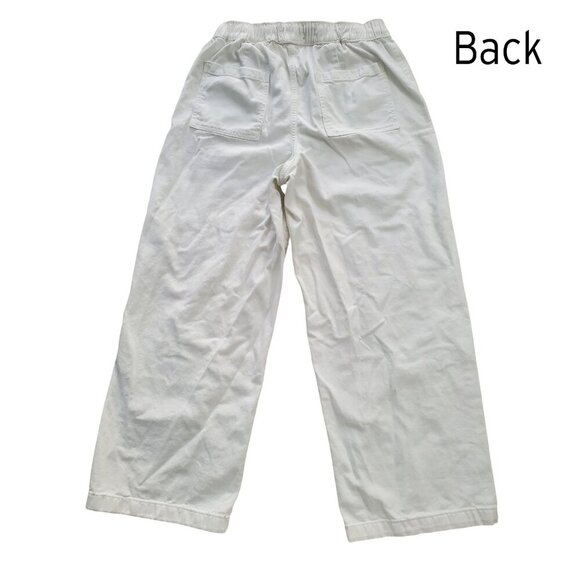 GAP High Rise Wide Leg Utility Jeans Pull On White Size L - Picture 6 of 16